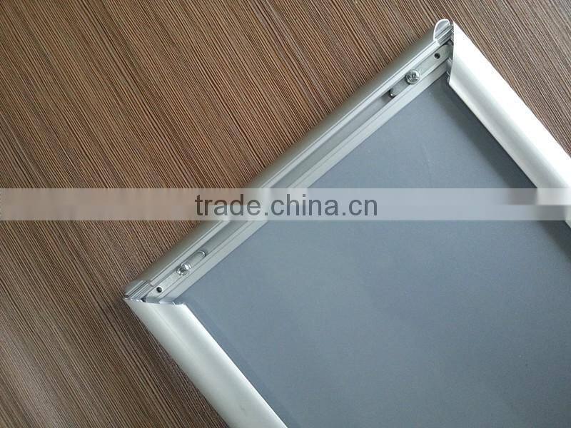 anti glare front sheet Advertisement silver picture frame with click