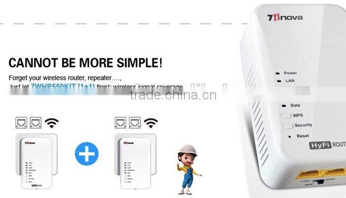 Smart Homeplug AV 500Mbps HyFi Powerline Ethernet Adapter Wireless Starter Kit 2016 New Product
