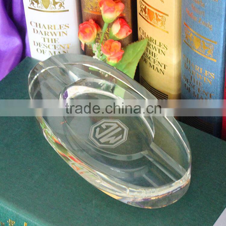 hand-blown baccarat abysse crystal ashtray