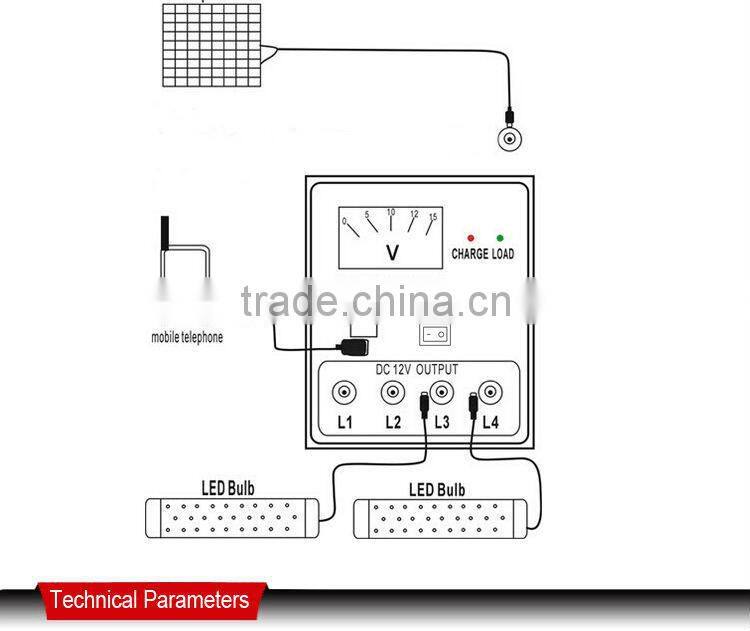 DC energy portable emergency controller pwm 10a for house use with mobile charger with battery