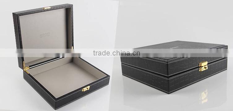 high-end clamshell presentation box with hinge