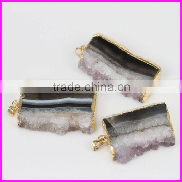 KJL-BD5057 Crazy HOT ! Natural drusy druzy agate pendant