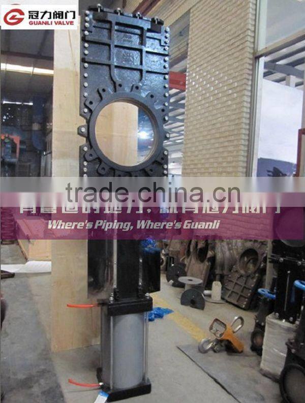 Ductile iron through conduit knife gate valve