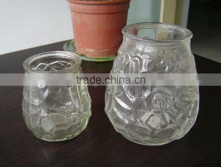 sprayed glass pumpkin jar