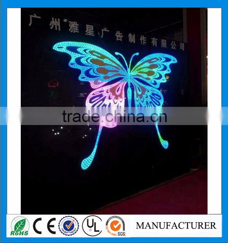 Eye catching punching holes exposed led outdoor advertising sign