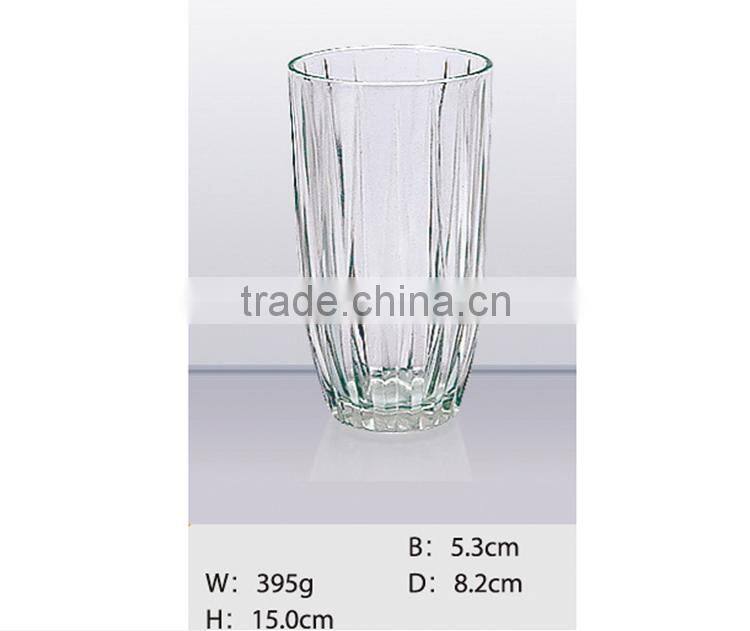 High quality customized strip glass cup/ tumbler