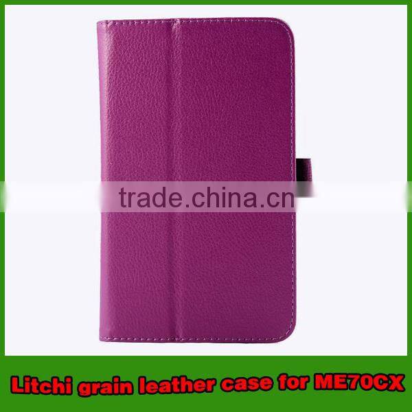 Hot selling leather stand tablet case for asus memo pad 7 ME70CX
