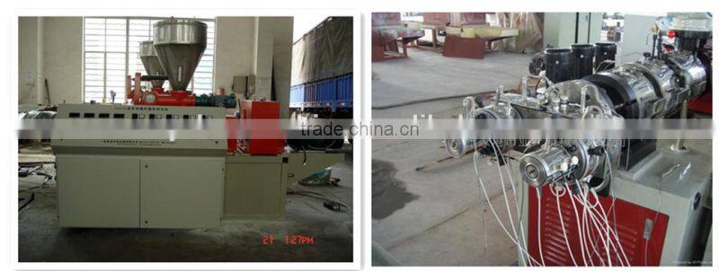 PVC Conical Twin-screw Extruder/double screw plastic extruder/double screw extrusion machi