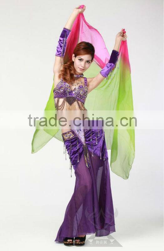 New Tribal Sexy India Belly Dance Fan Veil,Belly Dance Costumes Scarf, Performance Veil (SJ003-1)