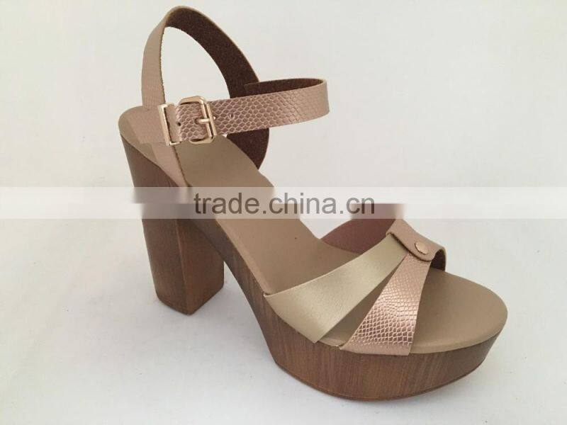 cx342 women wooden heel sandals