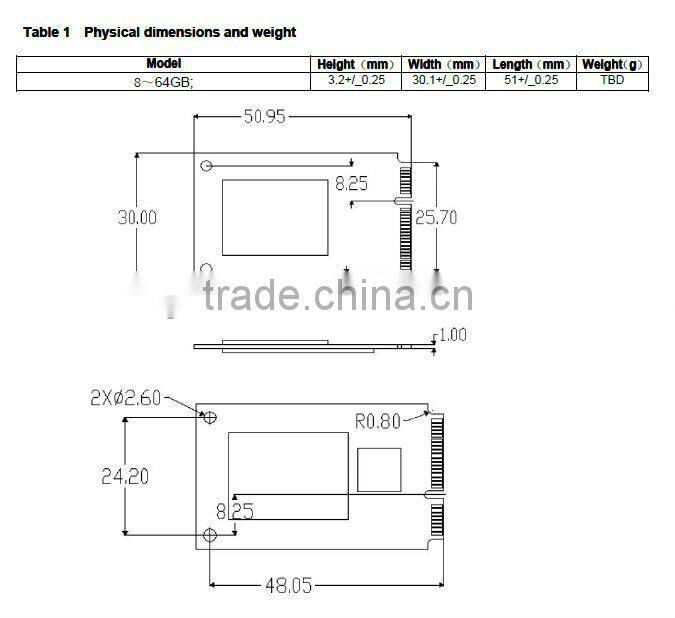 mini SATA nand flash