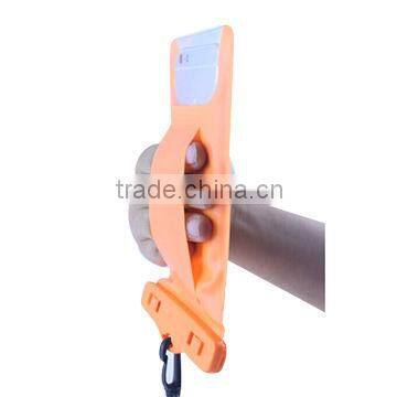 Eco-friendly 0.30mm PVC Waterproof Case with Handholder for iPhone 6, compatible I5/5S/5C/I4/4S