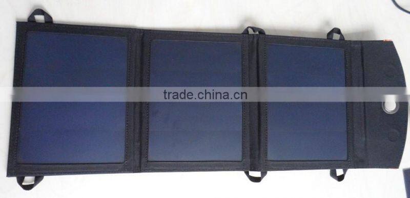 2016 High efficiency solar pack portable solar cells bag 14 watts charge for mobile phones