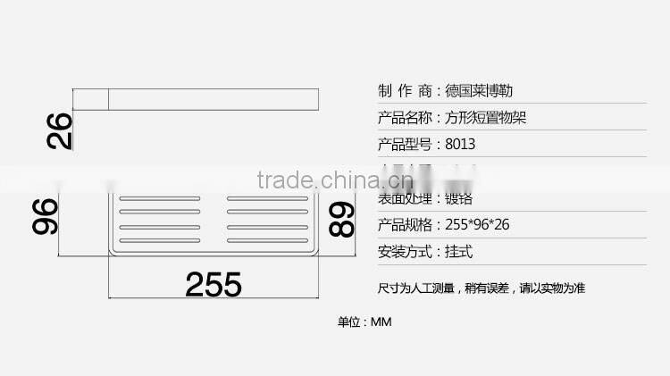 LABRAZE LE8012 triangle corner bathroom rack with chrome plating