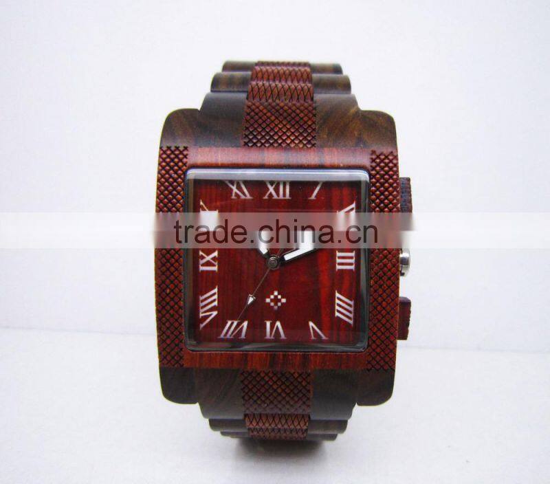 Mixed color Wristwatch Wooden Water Resistant Wooden WristWatch Women Men Wristwatch Wooden