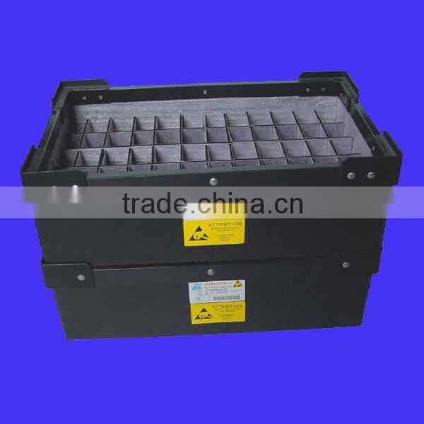 Black Antistatic corrugated pp box ,correx box ,pp hollow sheet box