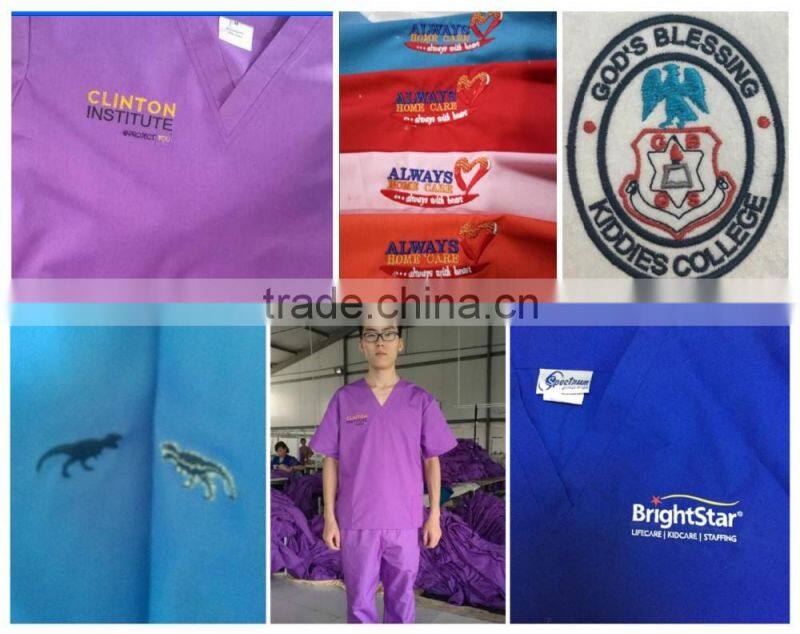 Hospital nursing work scrubs clothes UNISEX nurse uniforms scrub clothing