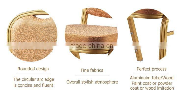 Modern aluminnum high density molded foam banquet chair stackable hotel dining chair