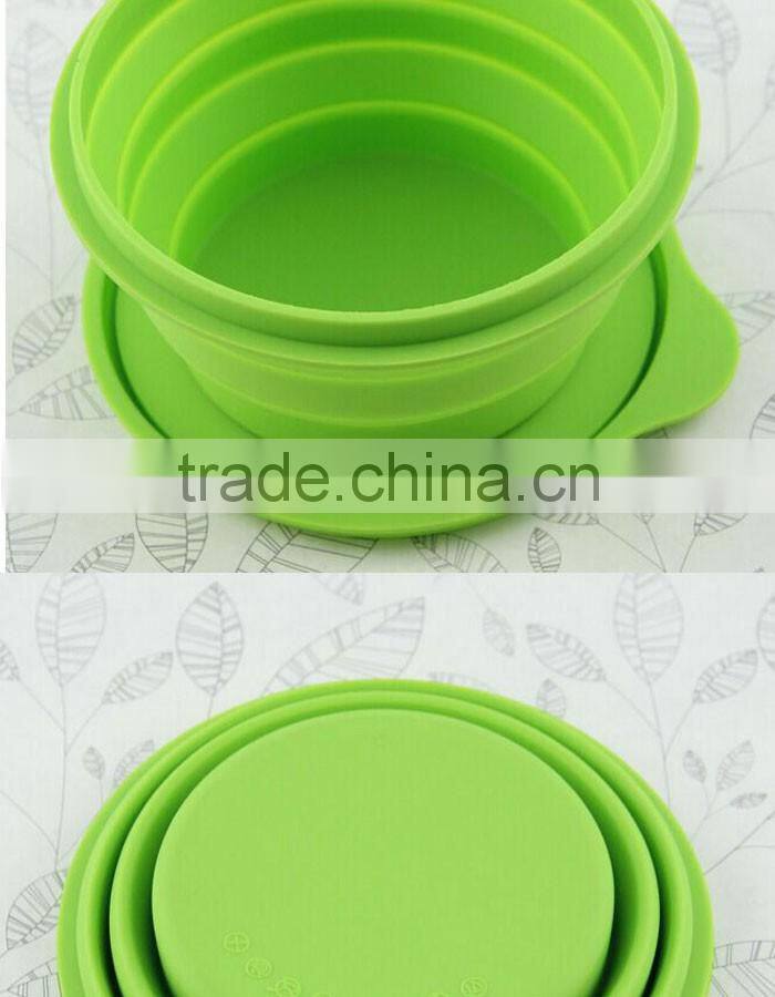 For Pinic Outdoor Travel Foldable Silicone Water Bottle