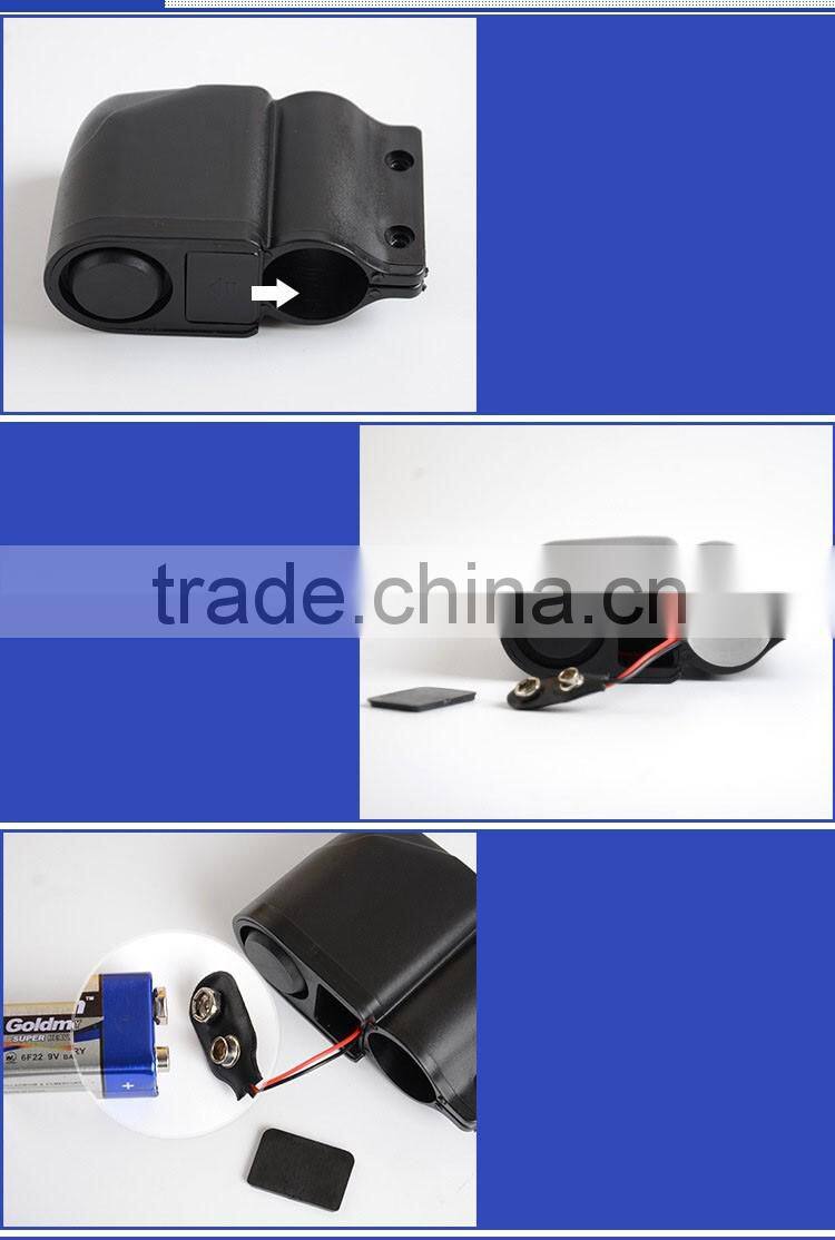 New Arrival battery operated wireless bicycle remote anti theft alarm
