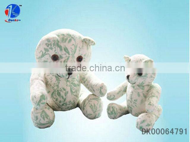 9" Printed Fabric Craft Stuffed Toy Animal Rabbit PP Cotton Filled