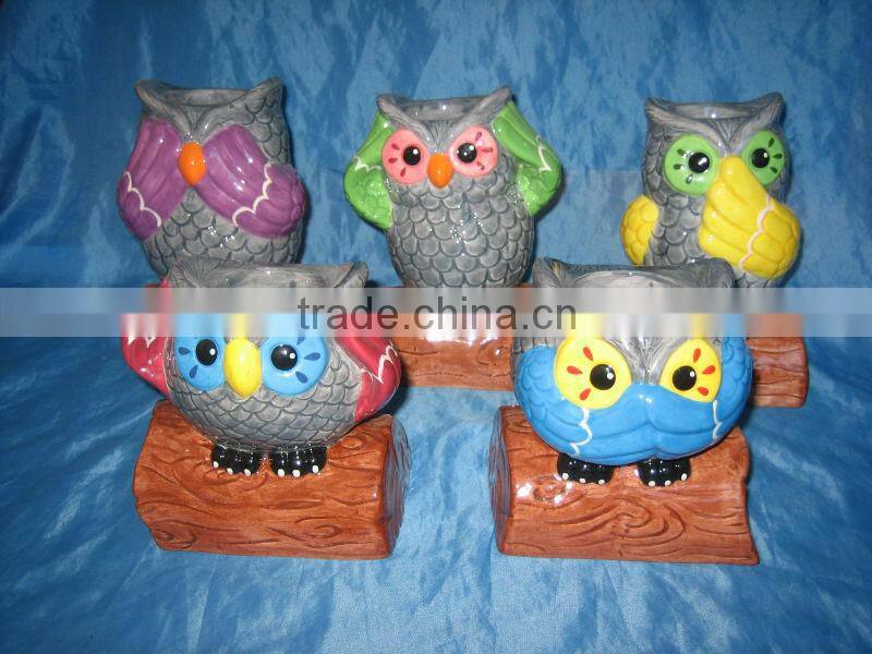 set of 5 ceramic candle holder