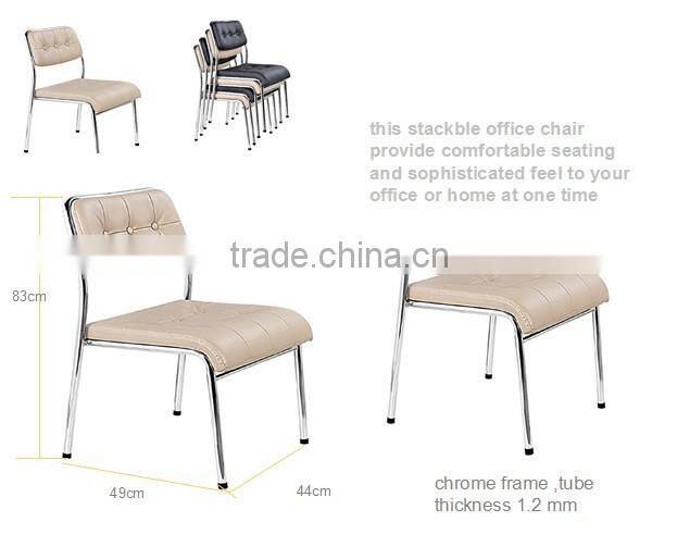 black leather visitor office chair AH-20