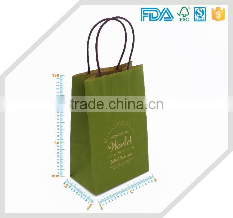 factory price flat bottom decorative christmas gift paper bag