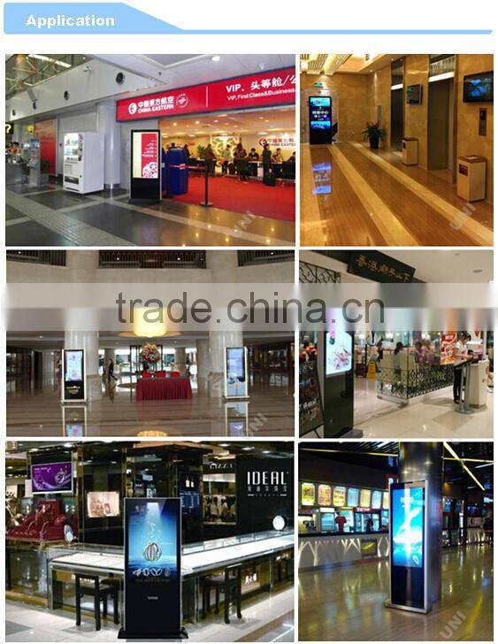 Smart free stand white HD 55 inch TFT lcd media advertising display