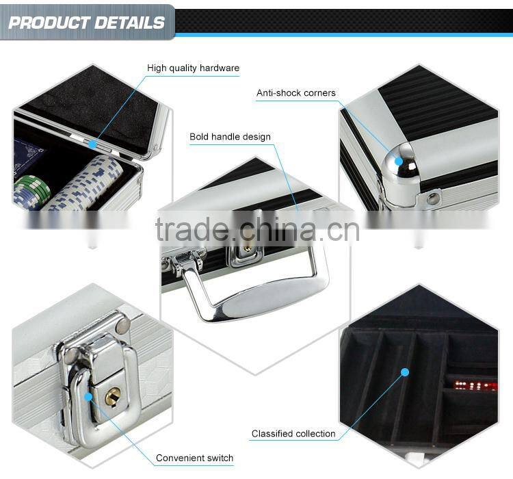 Metal poker chip case,deluxe poker chip case,aluminum buyen poker chip case from china