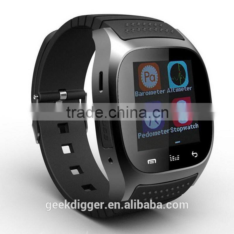Smartwatch M26 -Black with LED Bluetooth Smartwatch M26 for Android ,IOS