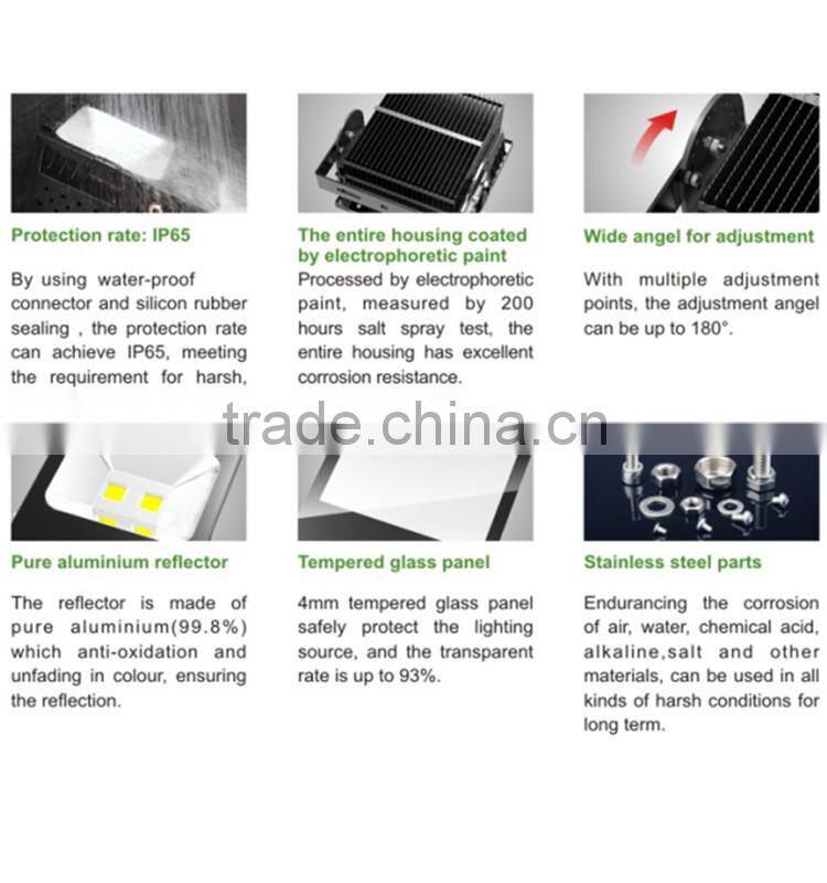 2016 Hot sell Outdoor lighting waterproof ip65 led flood light 10000lumens COB led 100W 3 Years warranty