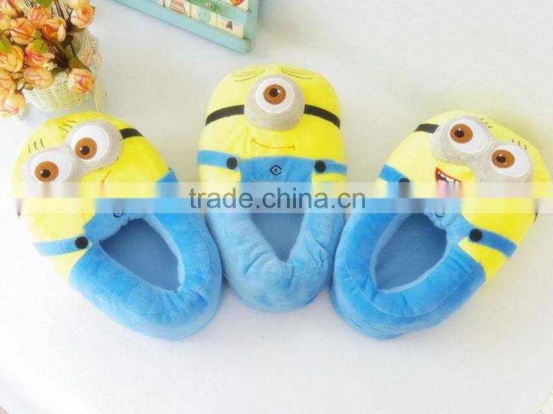 Hot selling despicable me slippers/3D eyes minion slippers and shoes
