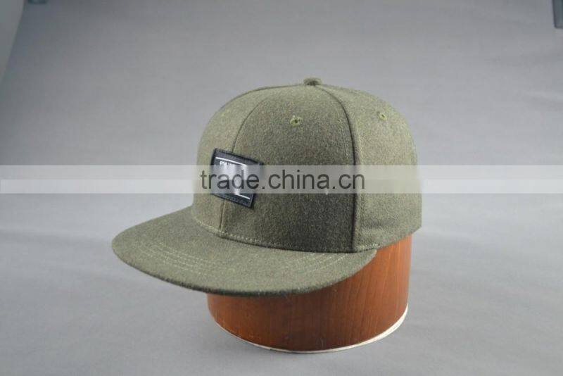 Custom military flat brim fitted caps