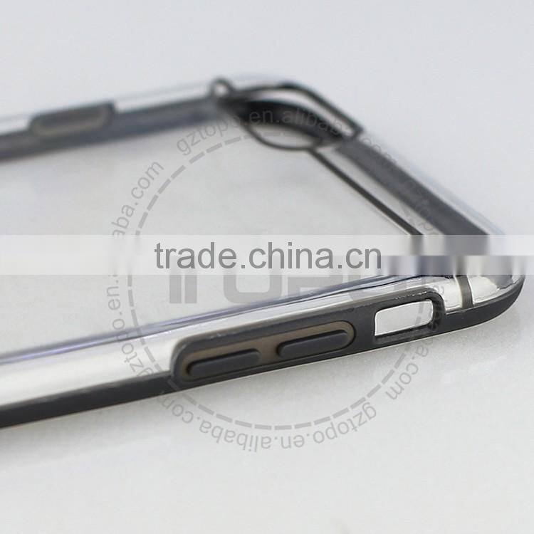 Clear Ultra-Thin Anti-scratch Hard PC Back cover Transparent Phone Case TPU Bumper Case For iphone 6 6s plus