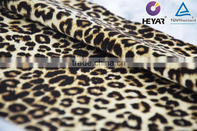 Animal Skin Design Cotton Leopard Print Velvet Fabric