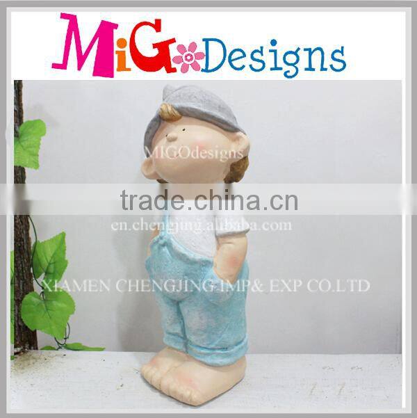 Resin Boy Garden Statue Charming Products for Decor