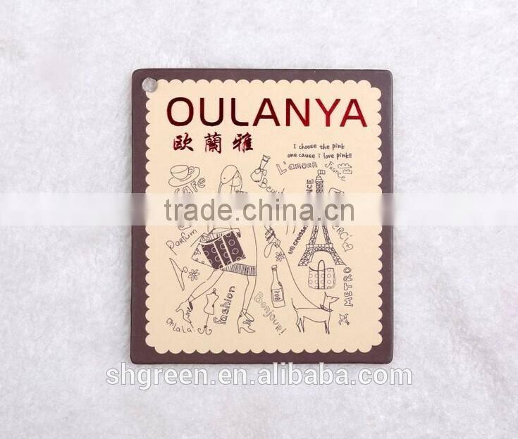 Printing branded paper hangtag with plastic lock tag