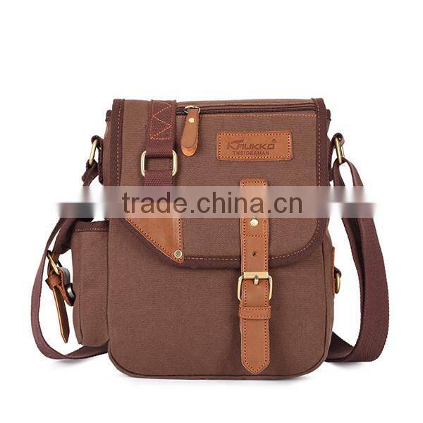 Guangzhou Factory Wholesale Men Canvas Shoulder Bag,Canvas Cross Body Bag