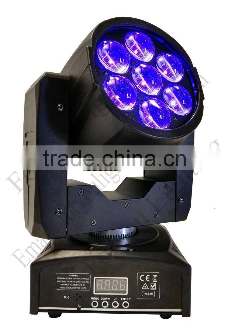 7x15Watt Blizzard Lighting Stiletto Z7 Wash Zoom 7x15W RGBW Colorful LED Moving Head Beam