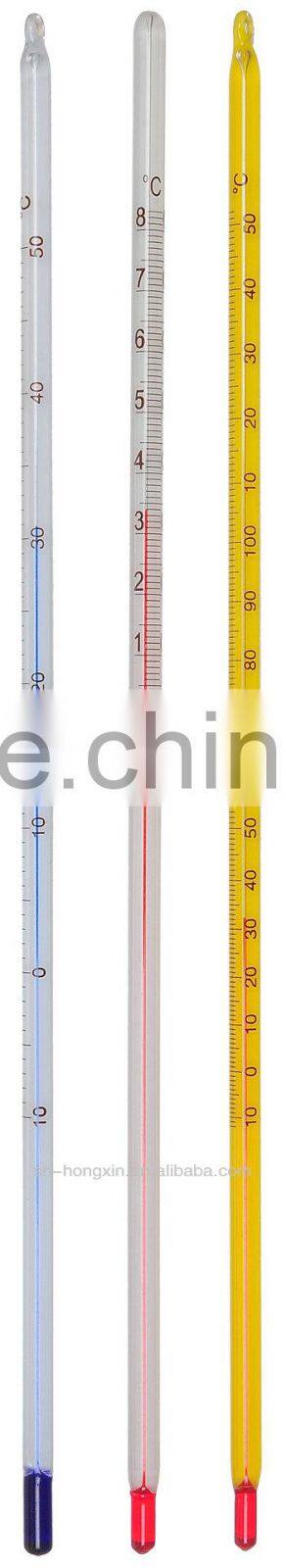 -10-110C white back round glass alcohol red liquid thermometer