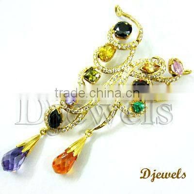 Mix Stone Pendants, Diamond Gold Pendants, Diamond jewelry
