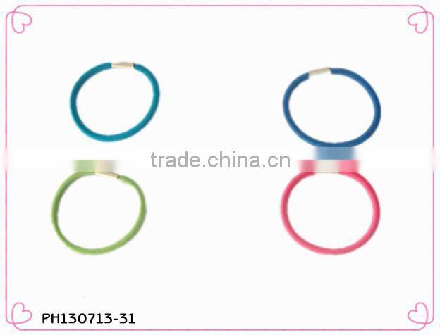 double color elastic hair bands double rubber hairband with knot
