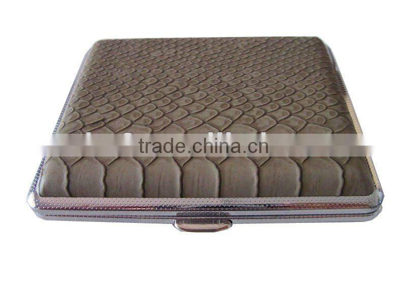 Leather metal cigarette case for 18pcs 20pcs