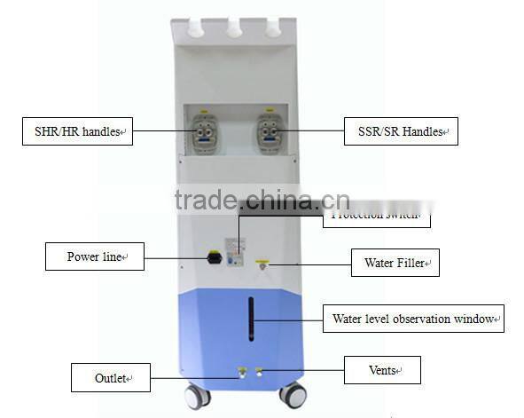 2015 Hot IPL Elight SHR Three in One Permanent Hair Removal Machine With CE Approved for Skin Rejuvenation and Hair Removal