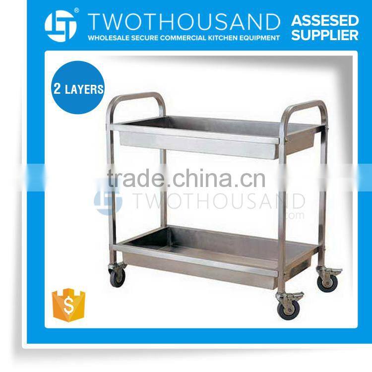 2017 TWOTHOUSAND Hot Carts With Wheels TT-BU105B Two Shelf Stainless Steel Meat Cart