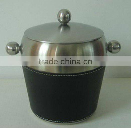 1.0L stainless steel ice bucket with lid