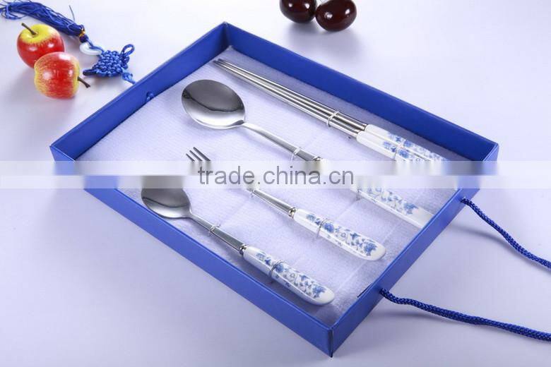 factory price mirror polish used hotel cutlery with ceramic handle