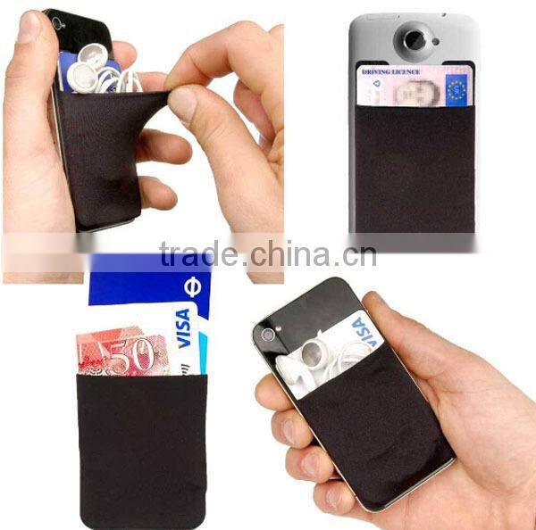 Custom private label 3m sticker smart wallet mobile card holder