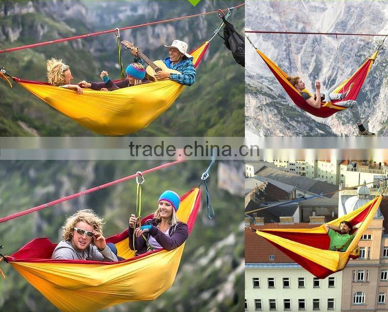 2017 Hot selling Double Person Portable Parachute Camping hammock, nylon hammock